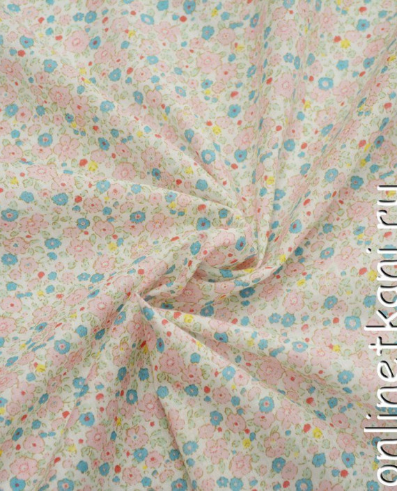 Ткань Хлопок Принтованный 1114 цвет разноцветный цветочный картинка