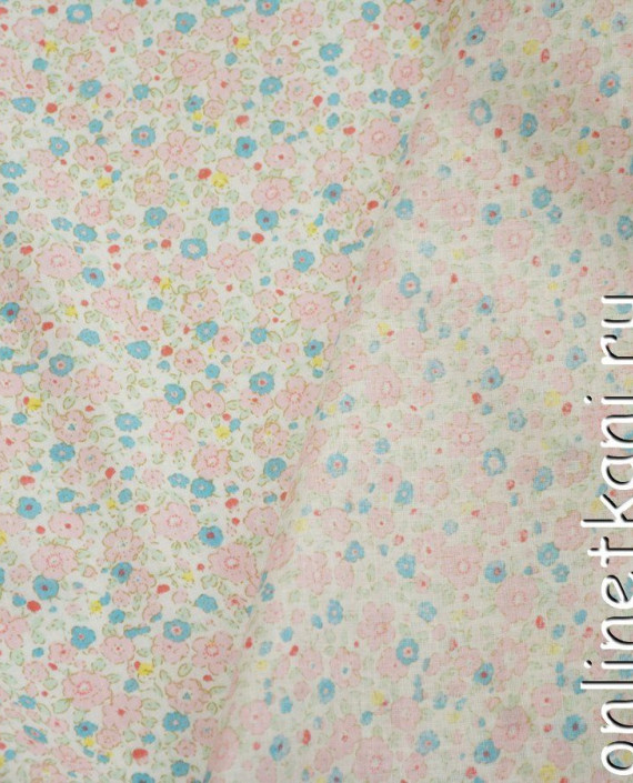 Ткань Хлопок Принтованный 1114 цвет разноцветный цветочный картинка 2