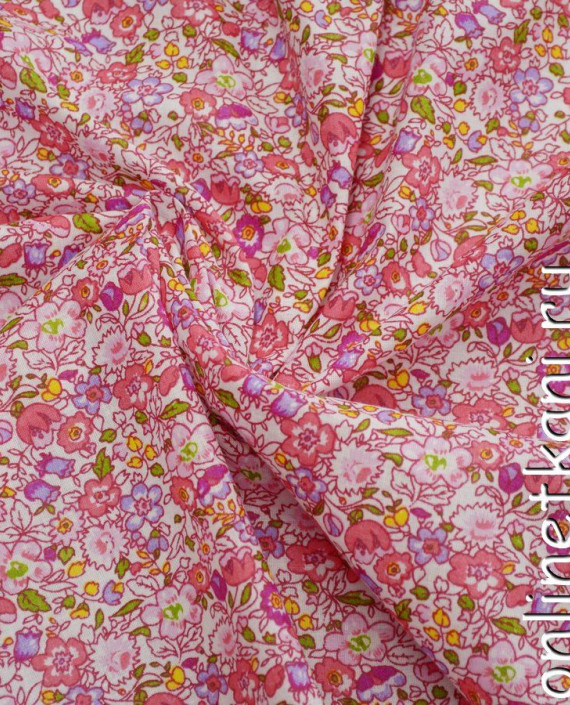 Ткань Хлопок Принтованный 1115 цвет разноцветный цветочный картинка