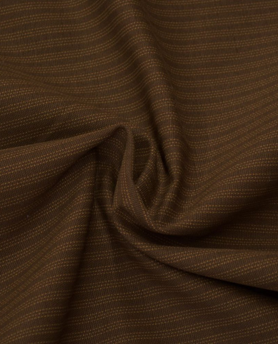 Ткань Хлопок Костюмный 1193 цвет коричневый в полоску картинка