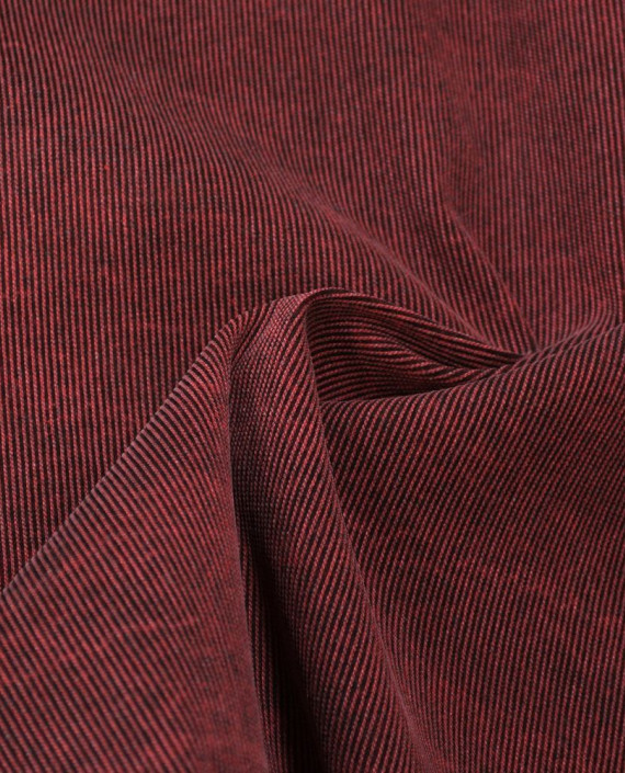 Ткань Хлопок Костюмный 1231 цвет бордовый в полоску картинка