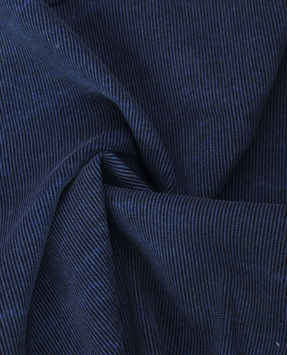 Ткань Хлопок Костюмный 1234 цвет синий в полоску картинка