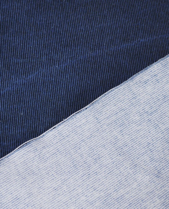 Ткань Хлопок Костюмный 1234 цвет синий в полоску картинка 1