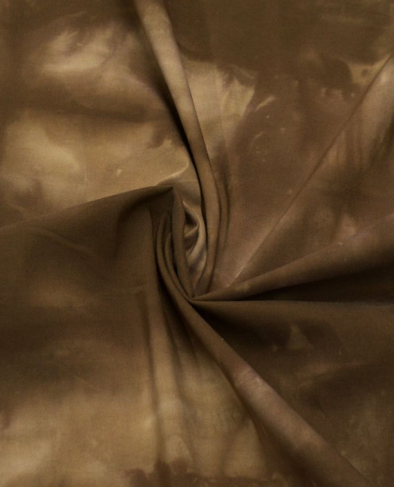 Ткань Хлопок Рубашечный 1419 цвет коричневый абстрактный картинка