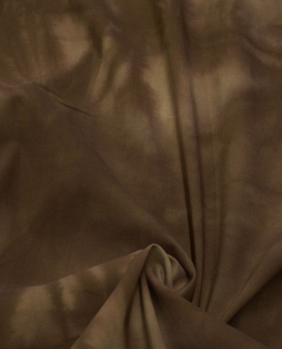 Ткань Хлопок Рубашечный 1434 цвет коричневый абстрактный картинка