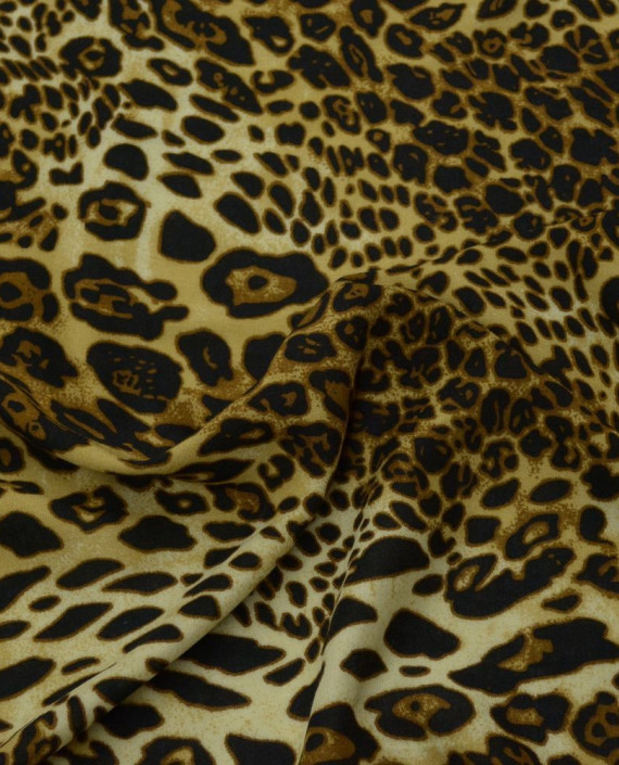 Ткань Вискоза Сервал 0260 цвет бежевый леопардовый картинка