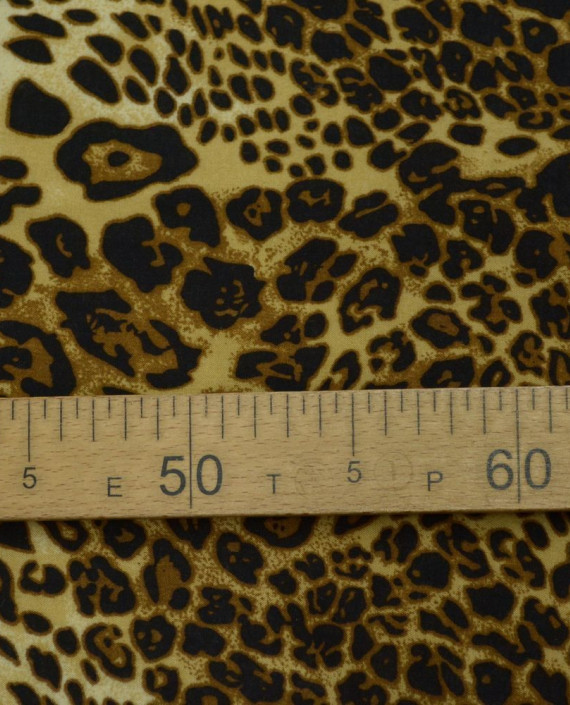 Ткань Вискоза Сервал 0260 цвет бежевый леопардовый картинка 1
