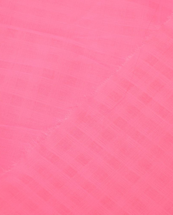 Ткань Хлопок Рубашечный 1476 цвет розовый геометрический картинка 2