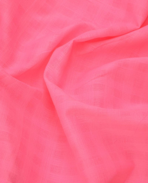 Ткань Хлопок Рубашечный 1476 цвет розовый геометрический картинка 1