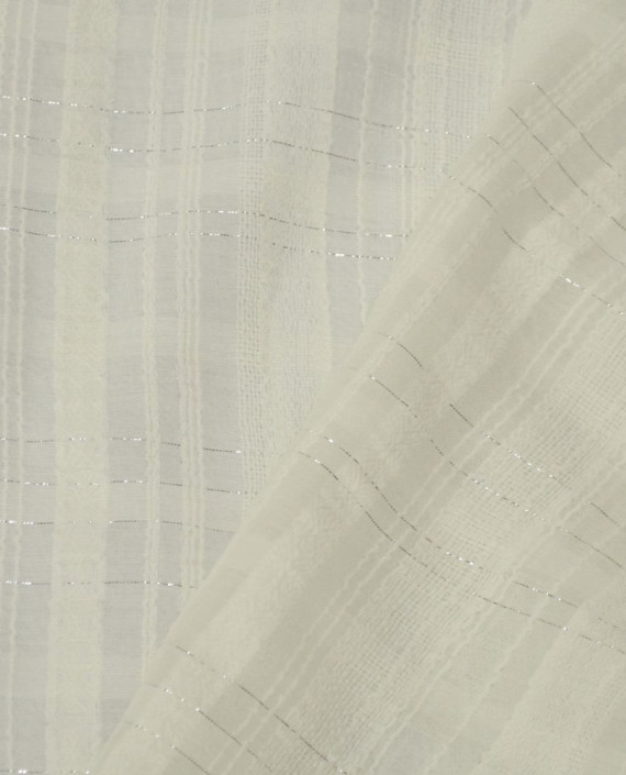 Ткань Хлопок Рубашечный 1486 цвет айвори в полоску картинка 1