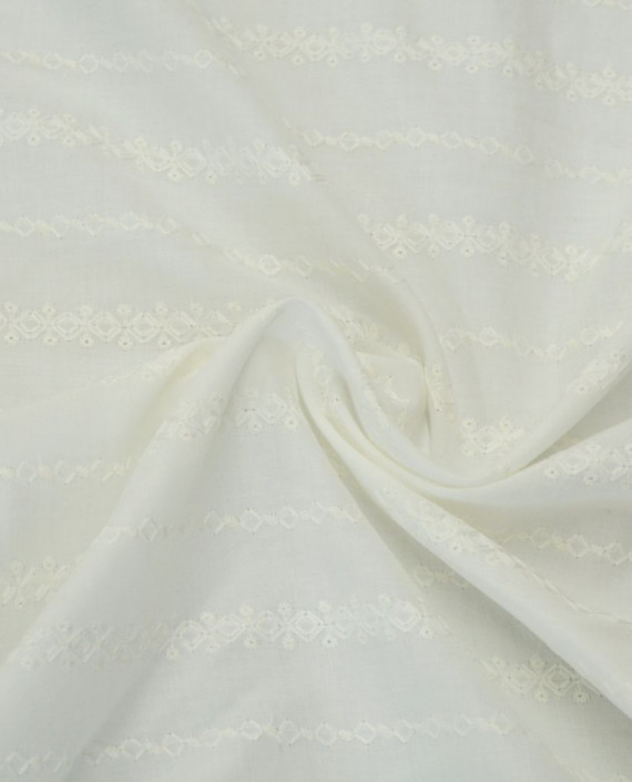 Ткань Хлопок Рубашечный 1493 цвет белый в полоску картинка