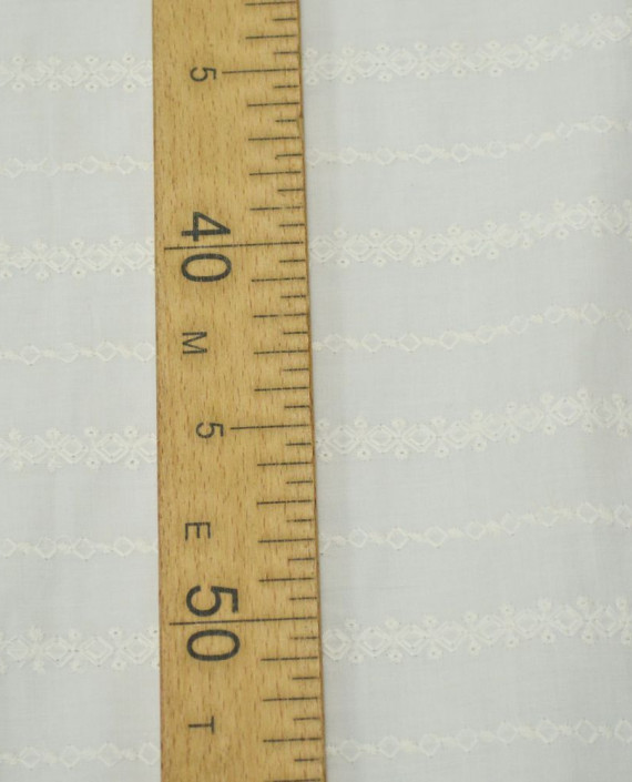 Ткань Хлопок Рубашечный 1493 цвет белый в полоску картинка 2