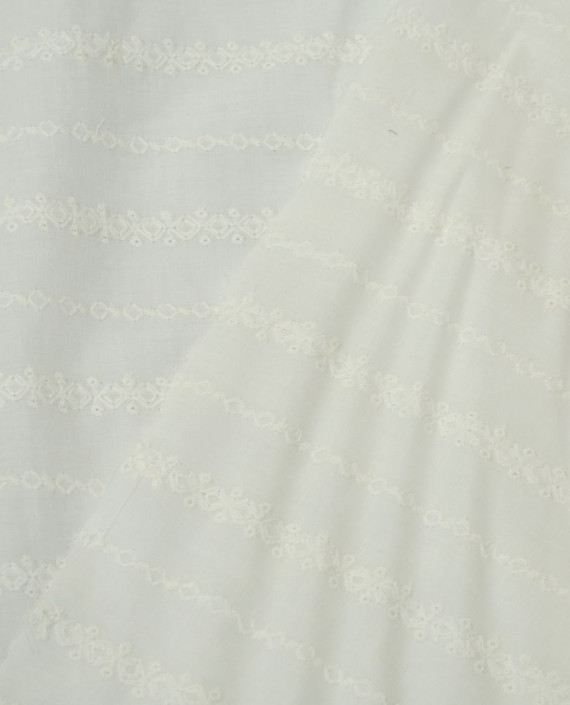 Ткань Хлопок Рубашечный 1493 цвет белый в полоску картинка 1