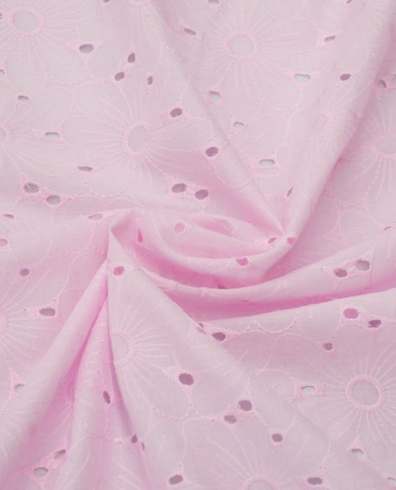 Ткань Хлопок Рубашечный 1494 цвет розовый цветочный картинка