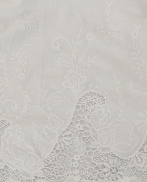 Ткань Хлопок Рубашечный 1502 цвет белый абстрактный картинка