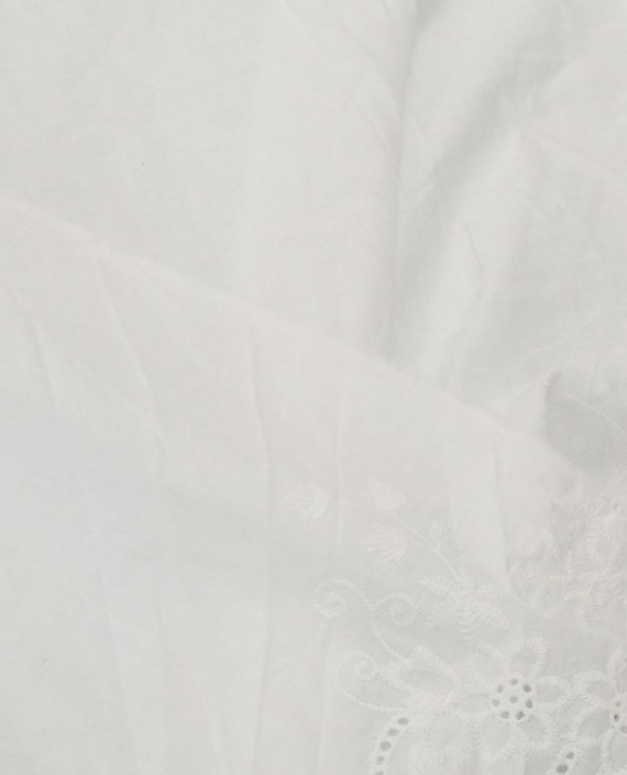 Ткань Хлопок Рубашечный 1504 цвет белый цветочный картинка 1
