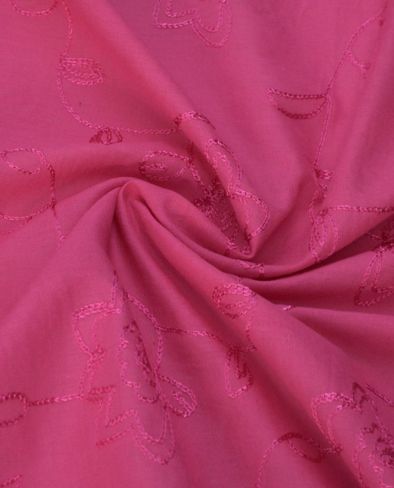 Ткань Хлопок Рубашечный 1513 цвет малиновый цветочный картинка