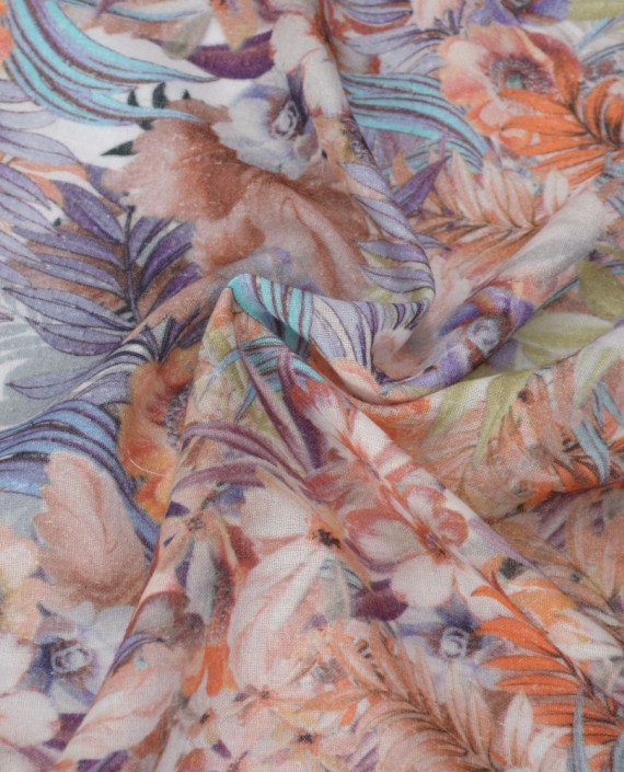 Ткань Хлопок Рубашечный 1518 цвет разноцветный цветочный картинка