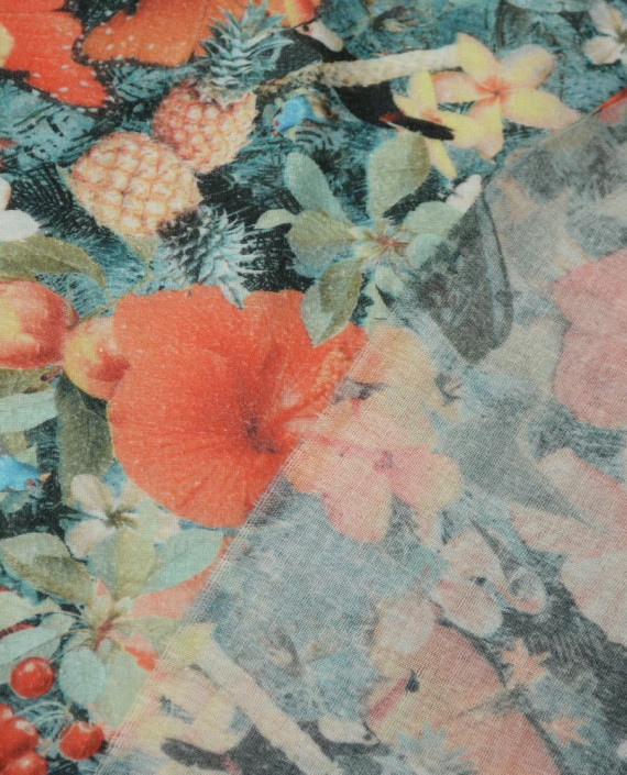 Ткань Хлопок Рубашечный 1521 цвет разноцветный цветочный картинка 2