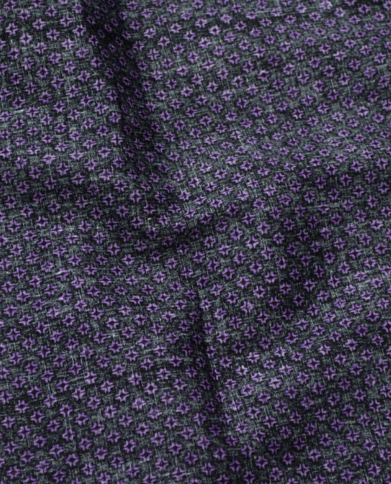 Ткань Хлопок Рубашечный 1526 цвет фиолетовый в клетку картинка 1