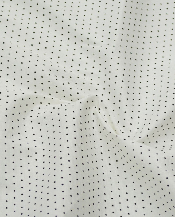 Ткань Хлопок Рубашечный 1528 цвет белый в горошек картинка