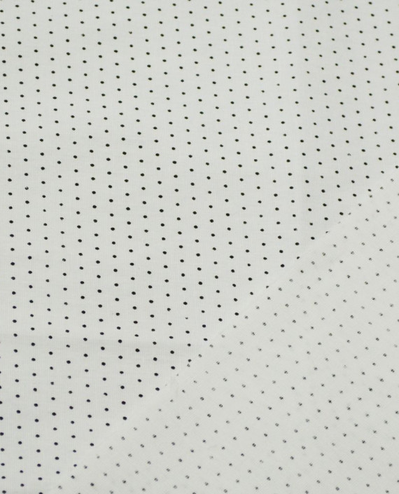 Ткань Хлопок Рубашечный 1528 цвет белый в горошек картинка 2