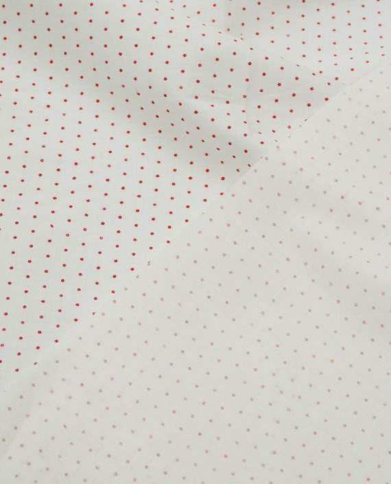 Ткань Хлопок Рубашечный 1529 цвет белый в горошек картинка 1