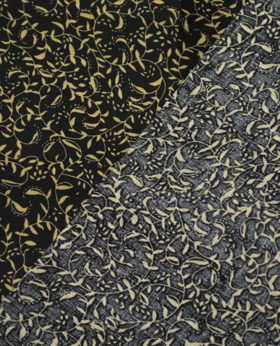 Ткань Хлопок Рубашечный 1538 цвет черный абстрактный картинка 1