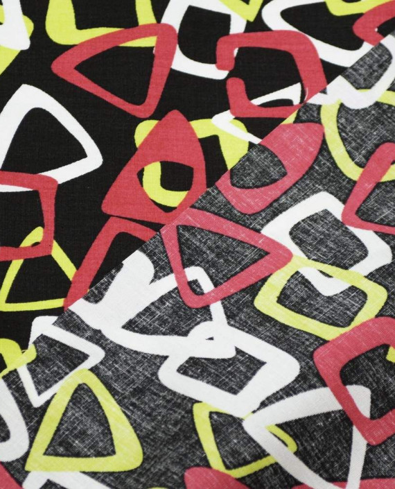 Ткань Хлопок Рубашечно-костюмный 1608 цвет разноцветный геометрический картинка 2