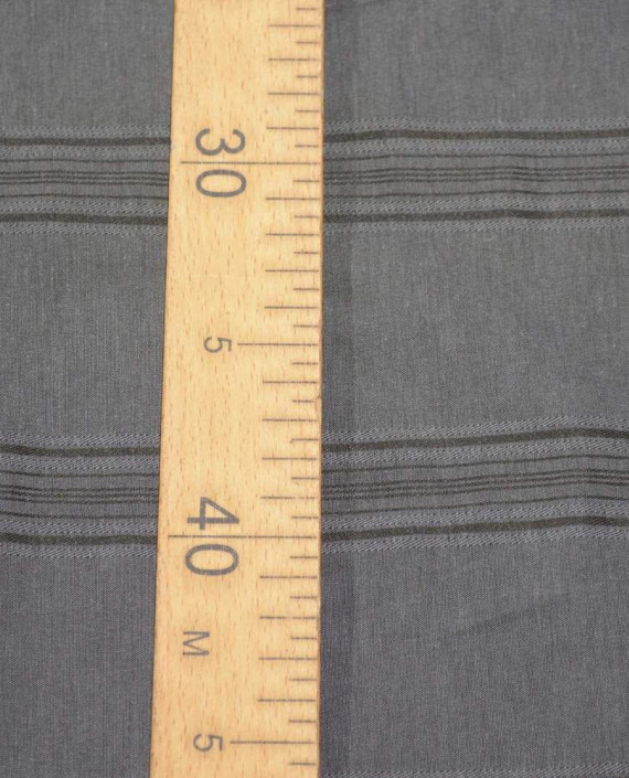 Ткань Хлопок Рубашечно-костюмный 1623 цвет серый в полоску картинка 2