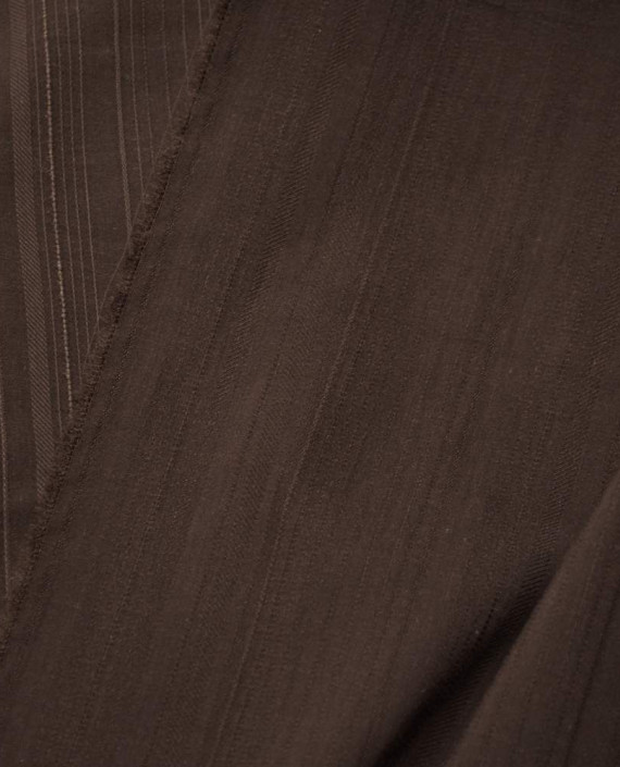 Ткань Хлопок Рубашечный 1625 цвет коричневый в полоску картинка 2