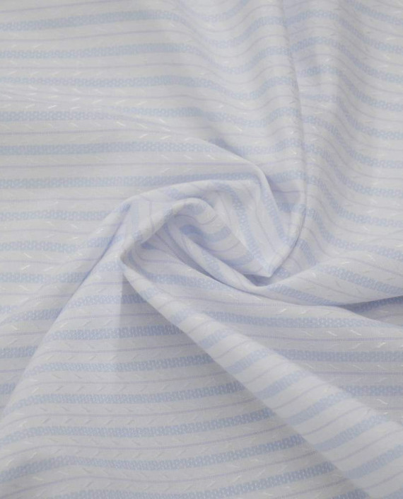 Ткань Хлопок Рубашечный 1635 цвет белый в полоску картинка