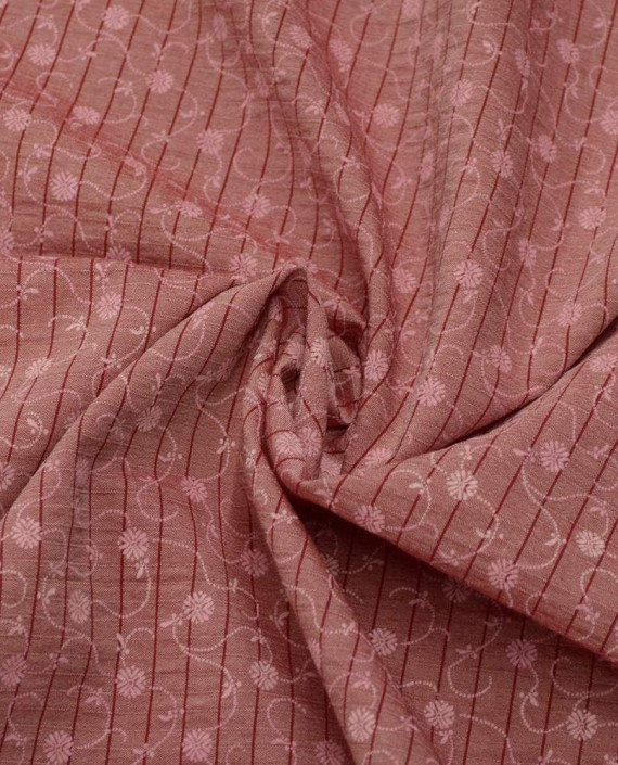 Ткань Хлопок Рубашечный 1639 цвет бордовый в горошек картинка
