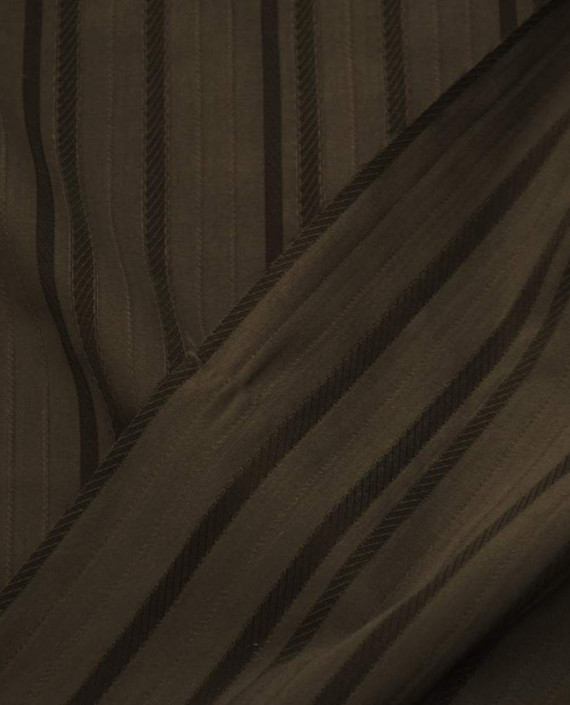 Ткань Рубашечная 1645 цвет коричневый в полоску картинка 2