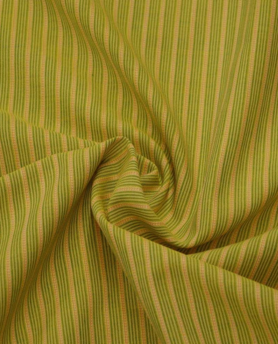 Ткань Хлопок Рубашечный 1649 цвет желтый в полоску картинка