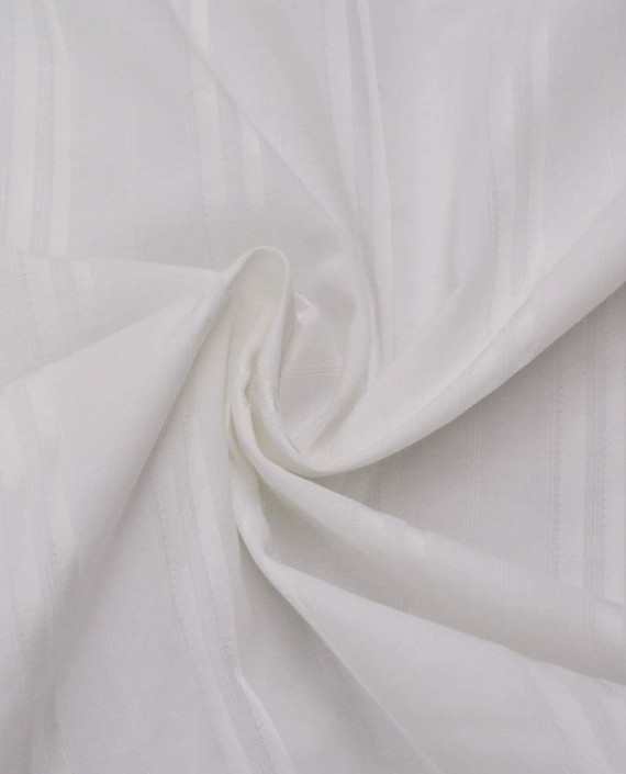 Ткань Хлопок Рубашечный 1650 цвет белый в полоску картинка