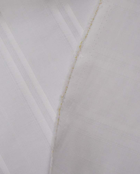 Ткань Хлопок Рубашечный 1650 цвет белый в полоску картинка 1