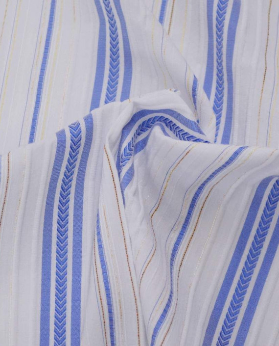 Ткань Хлопок Рубашечный 1651 цвет белый в полоску картинка