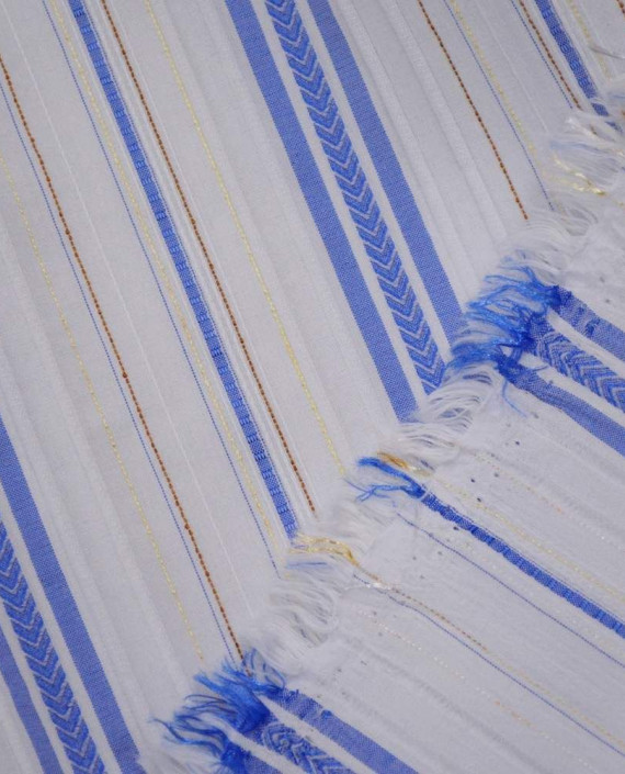 Ткань Хлопок Рубашечный 1651 цвет белый в полоску картинка 1
