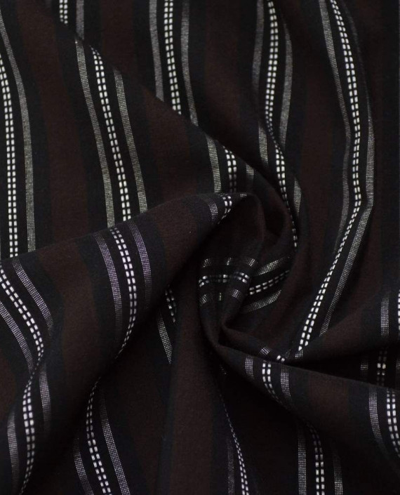 Ткань Хлопок Рубашечный 1652 цвет черный в полоску картинка