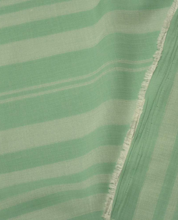 Ткань Хлопок Рубашечный 1653 цвет зеленый в полоску картинка 2