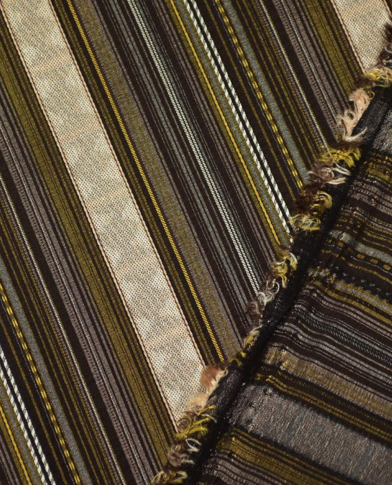 Ткань Хлопок Рубашечный 1656 цвет коричневый в полоску картинка 1