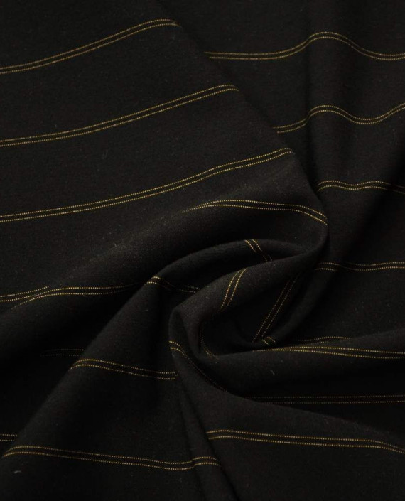 Ткань Хлопок Рубашечно-костюмный 1660 цвет черный в полоску картинка