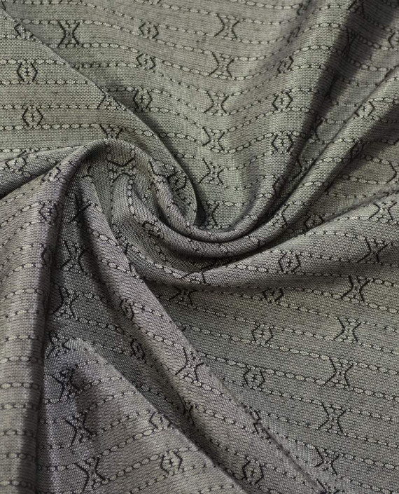 Ткань Хлопок Костюмный 1666 цвет серый в полоску картинка