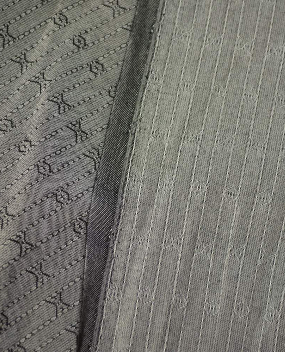 Ткань Хлопок Костюмный 1666 цвет серый в полоску картинка 1