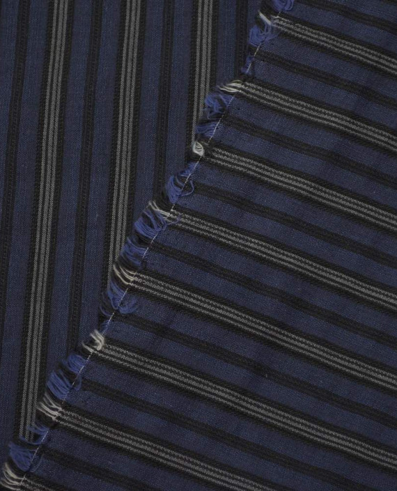 Ткань Хлопок Костюмно-рубашечный 1667 цвет синий в полоску картинка 2