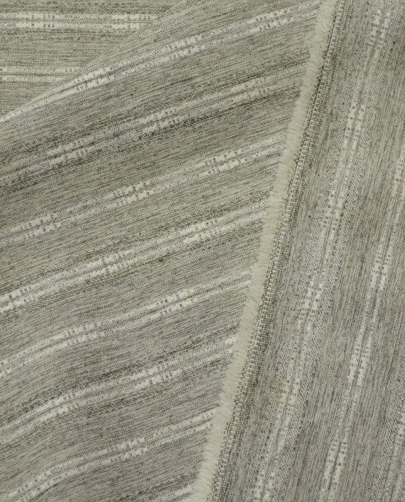 Ткань Хлопок Костюмный 1670 цвет серый в полоску картинка 1