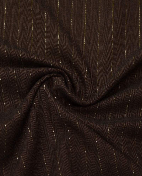 Ткань Хлопок Костюмный 1671 цвет коричневый в полоску картинка