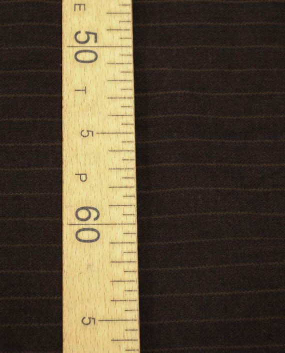 Ткань Хлопок Костюмный 1680 цвет коричневый в полоску картинка 2