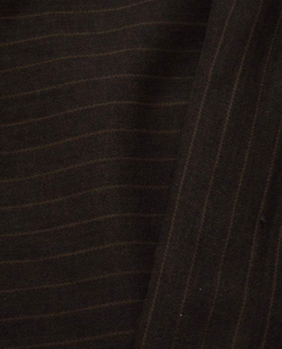 Ткань Хлопок Костюмный 1680 цвет коричневый в полоску картинка 1
